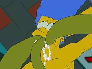 Marge Simpson and alien’s – simpson parodie